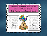 File Folder Game - Number sequence -birds