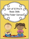 File Folder Game Bundle for Pre-K or Kindergarten
