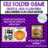 File Folder Game: Create a Jack-O-Lantern! Halloween Fine 