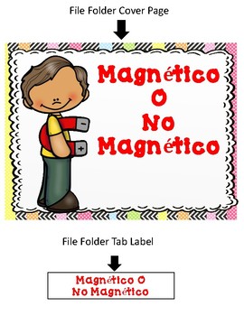 Preview of File Folder Game:  Magnetico o No Magnetico