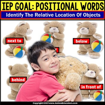 Preview of File Folder Game POSITIONAL Words for Special Education