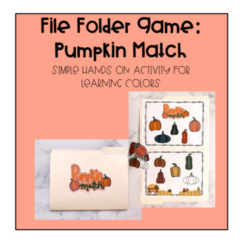 Teaching Supplies Pumpkin Match Activity Set Laminated File Folder Game 