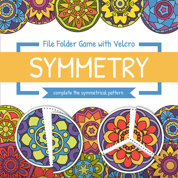 Preview of File Folder Game with Velcro - Line and Rotational Symmetry Matching
