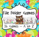 File Folder Games: Initial Sounds from A to Z - 26 Games