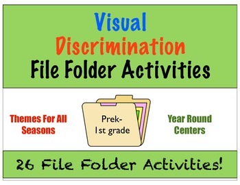 Preview of File Folder Activity Pack- Visual Discrimination (Prek-1st Grade)