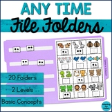 File Folder Games and Activities for Special Education & Autism | Basic Concepts