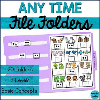 Preview of File Folder Games and Activities for Special Education & Autism | Basic Concepts