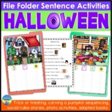 File Folder Games for Special Education - Halloween Senten