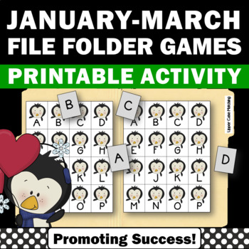 Preview of Independent Work Stations Special Education Spring Activities Winter File Folder
