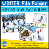 File Folder Games for Special Education | Winter Sentence 