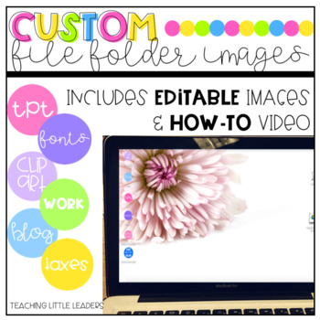 Preview of File Folder Images/Clipart {Includes Editable Option}