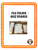 File Folder Quiz Board