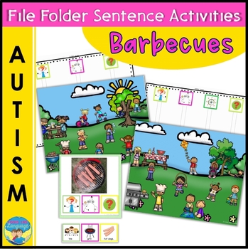 lunch onderbreken iets File Folder Games for Special Education | BBQ Sentence Activities