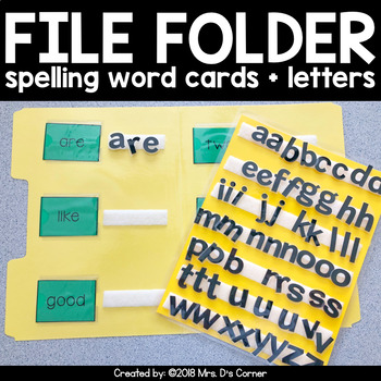 Preview of File Folder Spelling for K-3 {1,200+ sight words included!}