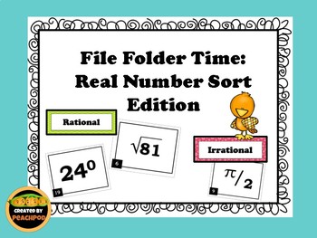 Preview of File Folder Time: Real Number Sort Edition