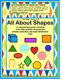 File Folders Shapes and Assessment Worksheets for Autism/S