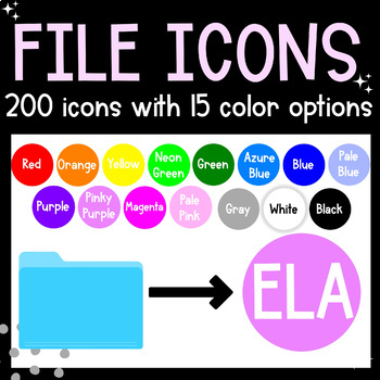 Preview of File Icons for Mac Apple Computers 3,000 Options