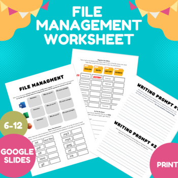 Preview of File Management Worksheet Printable