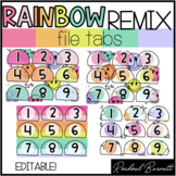 File Tabs // Rainbow Remix Bundle 90's retro decor