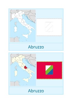 Preview of File di lavoro: Regioni d'Italia, italiano, Montessori