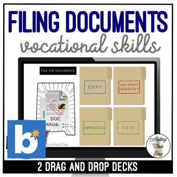 Preview of Filing Documents Drag & Drop Boom Cards