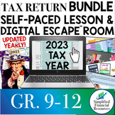 Filing 1040 Tax Return Digital Escape Room Activity Year 2