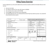 Filing Taxes Exercise