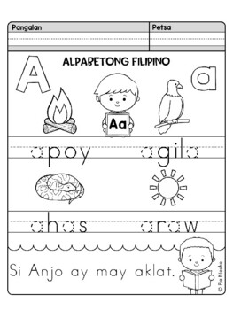 filipino alphabet practice writing sheets by oliotopia tpt