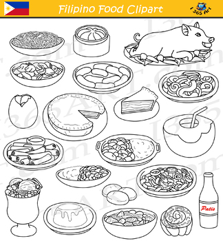 filipino food philippines asian food clipart by i 365 art tpt