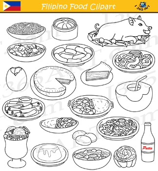 filipino food philippines asian food clipart by i 365 art