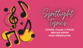 Filipino, Italian, & Polish Heritage Month Presentation