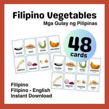 Filipino (Tagalog) Vegetables - Gulay ng Pilipinas Flashcards (with ...