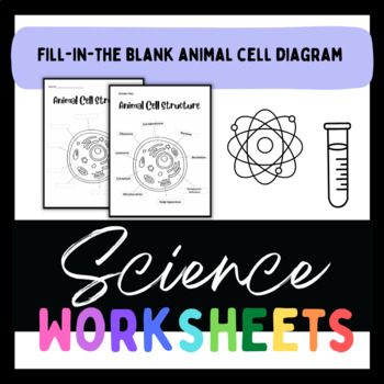 Preview of Fill-In-The Blank Animal Cell Diagram With Answer Key