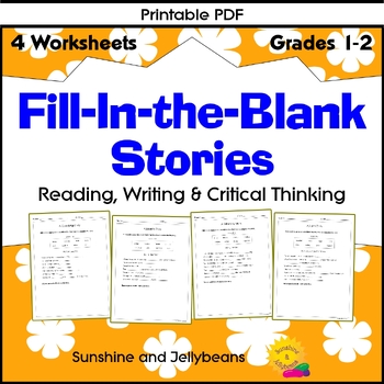 Preview of Fill-In-The-Blank Stories - Reading/Writing/Critical Thinking - Grades 1-2