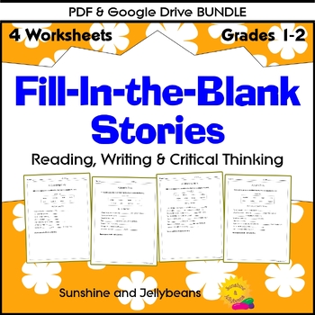 Preview of Fill-In-The-Blank Stories - Reading/Writing...- Grades 1-2 - PDF/Google BUNDLE
