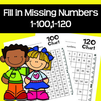 Preview of 120 Chart Missing Numbers Printable