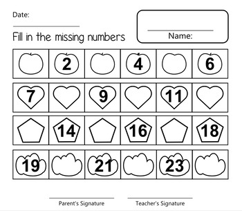 Fill In The Missing Numbers by Handwritables | Teachers ...