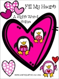 Fill Your Heart - A Penguin Sight Word Game - Valentines