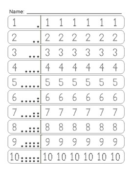 Fill in Missing Numbers and Tracing Numbers by Bryan Studio | TpT