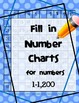 Fill in Number Charts 1-1200 (Hundreds Charts) by Ms. K | TpT
