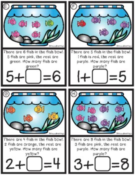 Fill in The Missing Addend Word Problems Printable | TPT