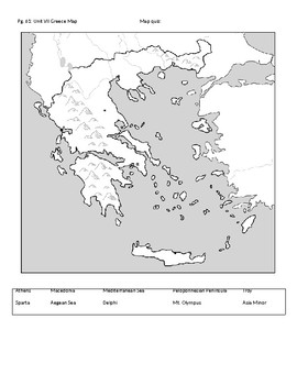 Preview of Fill in map of ancient Greece