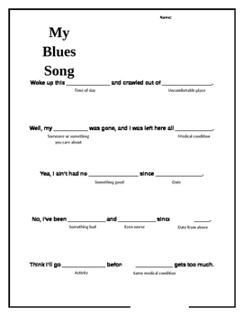 Preview of Fill in the Blank Blues Song Lyrics