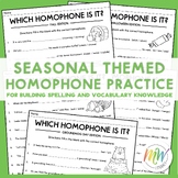 Fill in the Blank Seasonal Homophones