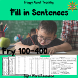 Fill in the Blank Sight Word Sentences Fry 100-400