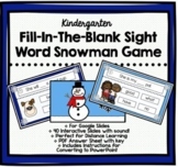 Fill-in-the-Blank Sight Word Winter Snowman Game Kindergarten