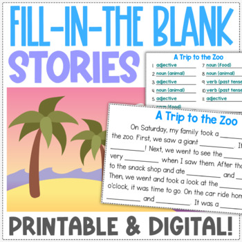 Preview of Fill-in-the-Blank Stories - Fun Friday - Fun After State Testing Activity