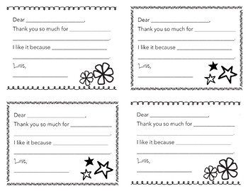 Preview of Fill in the Blank Thank You Notes for Kids
