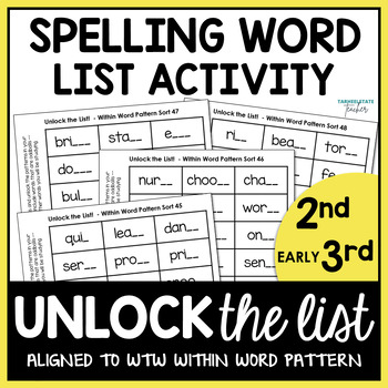 Preview of Fill in the Blank Weekly Spelling Word List Missing Letters Vowels Activity 2