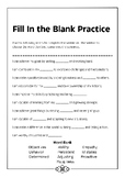 Fill in the Blank Worksheet - Empowering Affirmations